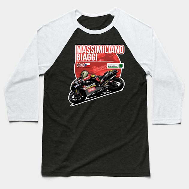 Massimiliano Biaggi 1994 Brno Baseball T-Shirt by lavonneroberson